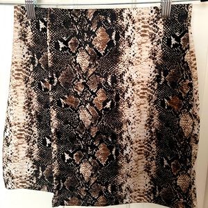 Shasa Snakeskin Print Mini Skirt